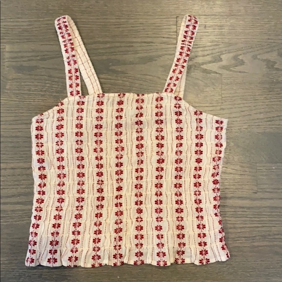 American Eagle Outfitters Tops - American Eagle Smocked Cropped Tank Top